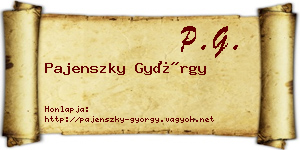 Pajenszky György névjegykártya