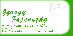 gyorgy pajenszky business card